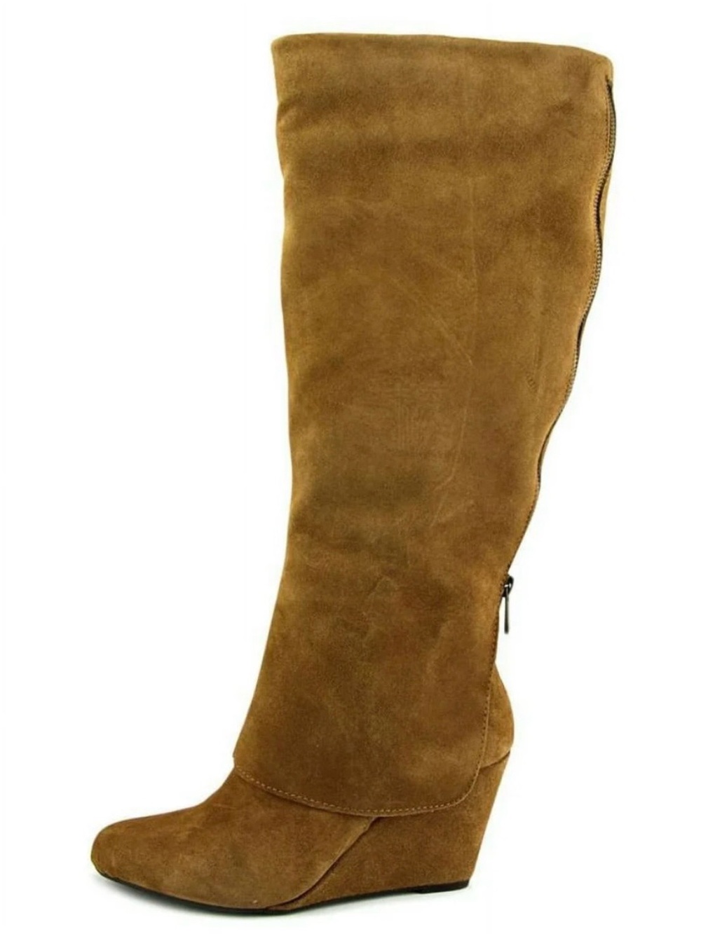 Jessica Simpson Tan Suede Over-the-Knee Wedge Boot